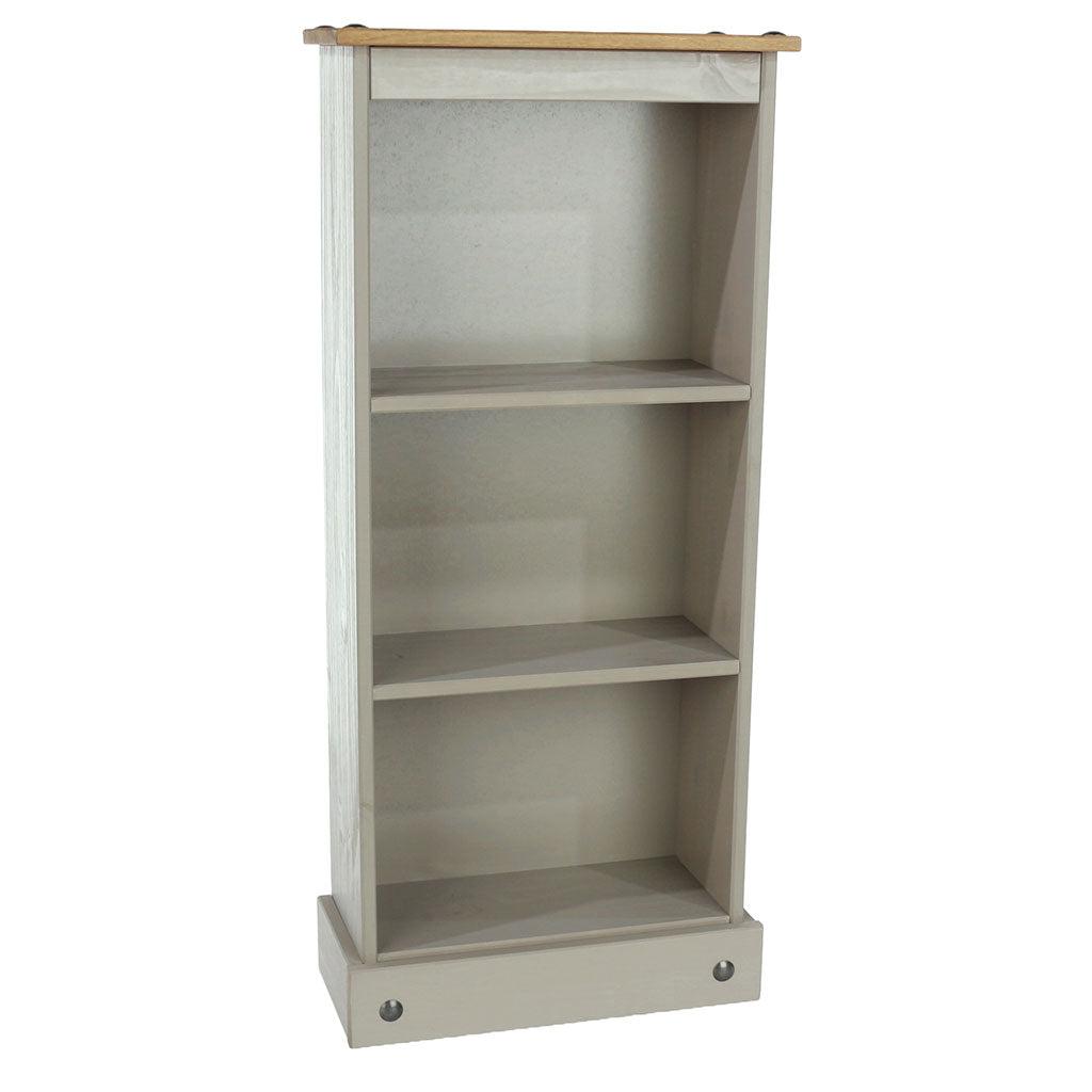 Wooden Bookcase With 3 Shelves Low - Corona