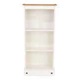 Wooden Bookcase With 3 Shelves Low - Corona