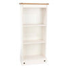 Wooden Bookcase With 3 Shelves Low - Corona