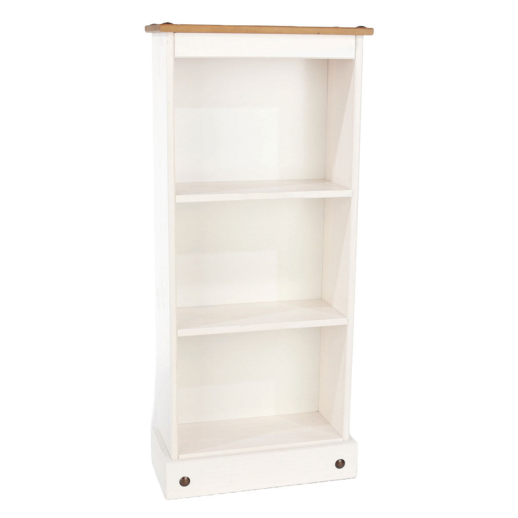 Wooden Bookcase With 3 Shelves Low - Corona