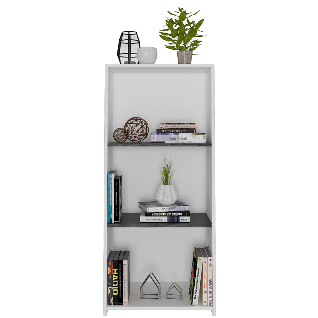 Wooden Bookcase With 3 Shelves Low - Dallas