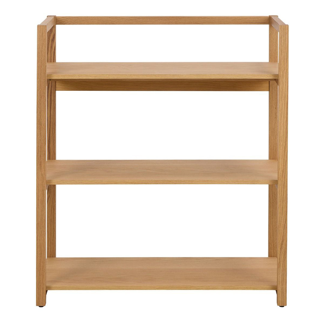 Wooden Bookcase With 3 Shelves Rectangular - Ludza