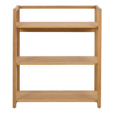 Wooden Bookcase With 3 Shelves Rectangular - Ludza