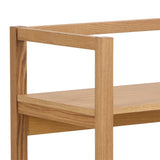 Wooden Bookcase With 3 Shelves Rectangular - Ludza