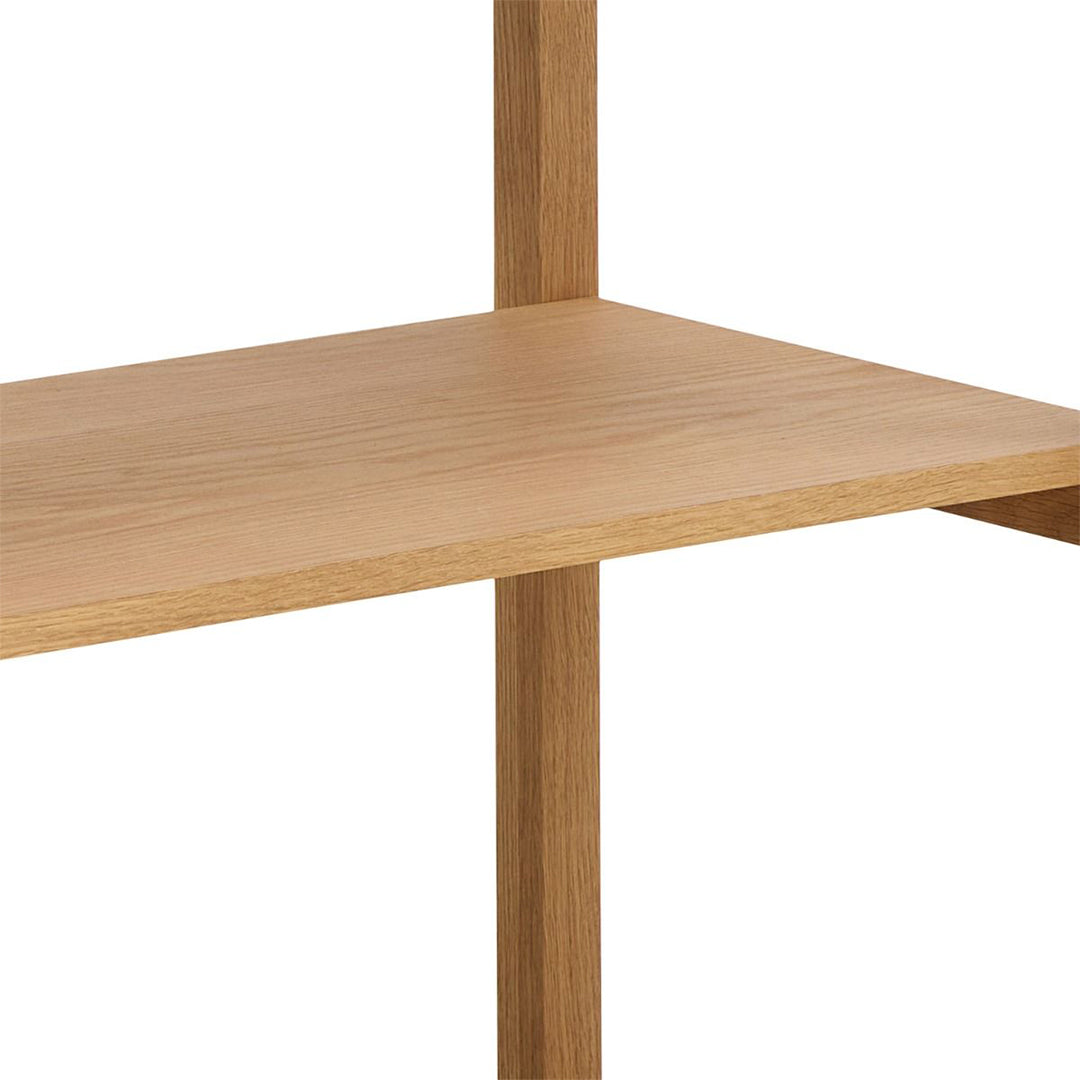 Wooden Bookcase With 3 Shelves Rectangular - Ludza