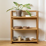 Wooden Bookcase With 3 Shelves Rectangular - Ludza
