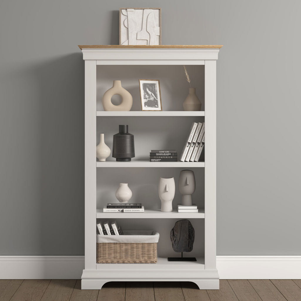 Wooden Bookcase With 4 Shelves - Bordeaux