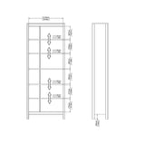 Wooden Bookcase With 5 Shelves - Barcelona