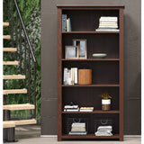 Wooden Bookcase With 5 Shelves - Boston