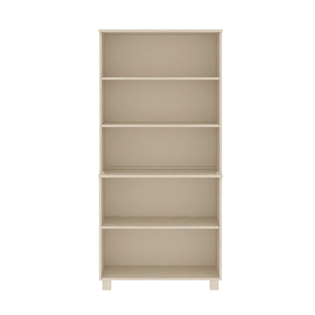 Wooden Bookcase With 5 Shelves - Hamar