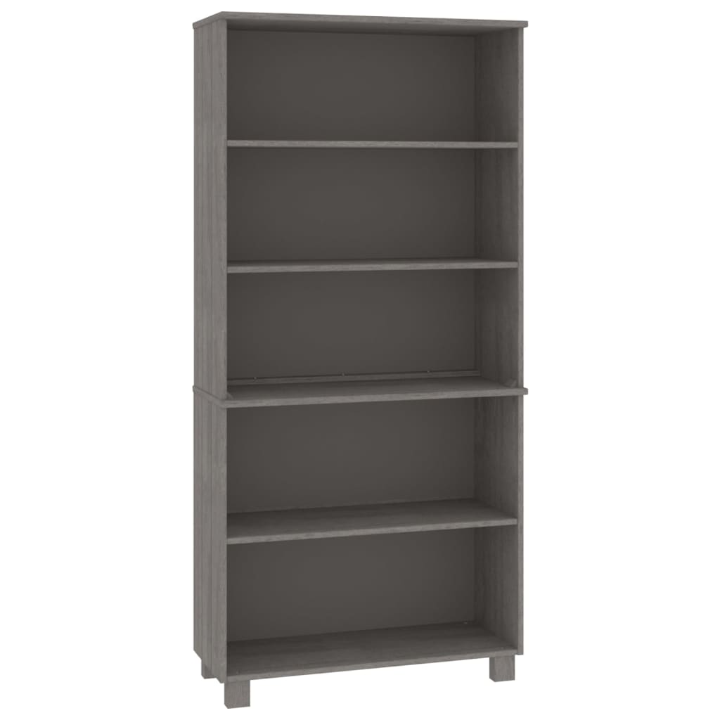 Wooden Bookcase With 5 Shelves - Hamar