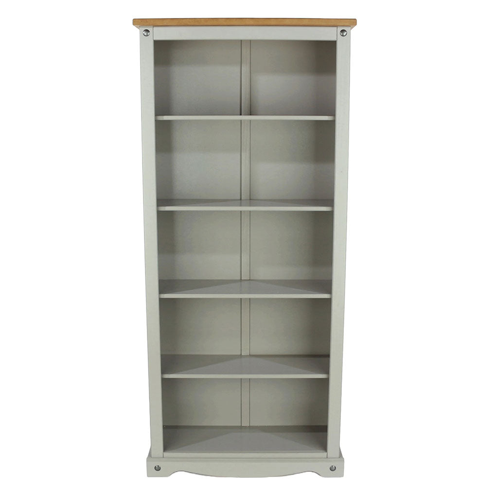 Wooden Bookcase With 5 Shelves Tall - Corona