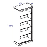 Wooden Bookcase With 5 Shelves Tall - Corona