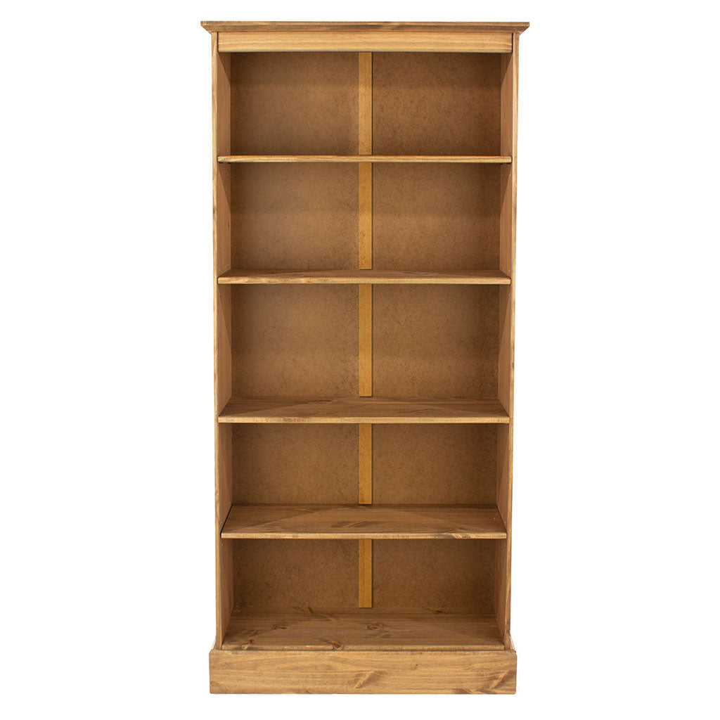 Wooden Bookcase With 5 Shelves Tall - Cotswold