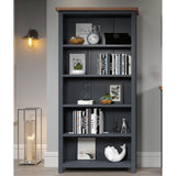 Wooden Bookcase With 5 Shelves Tall - Dunkeld