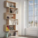 Wooden Bookcase 80cm Wide With 6 Open Storage Compartments - Zinnia
