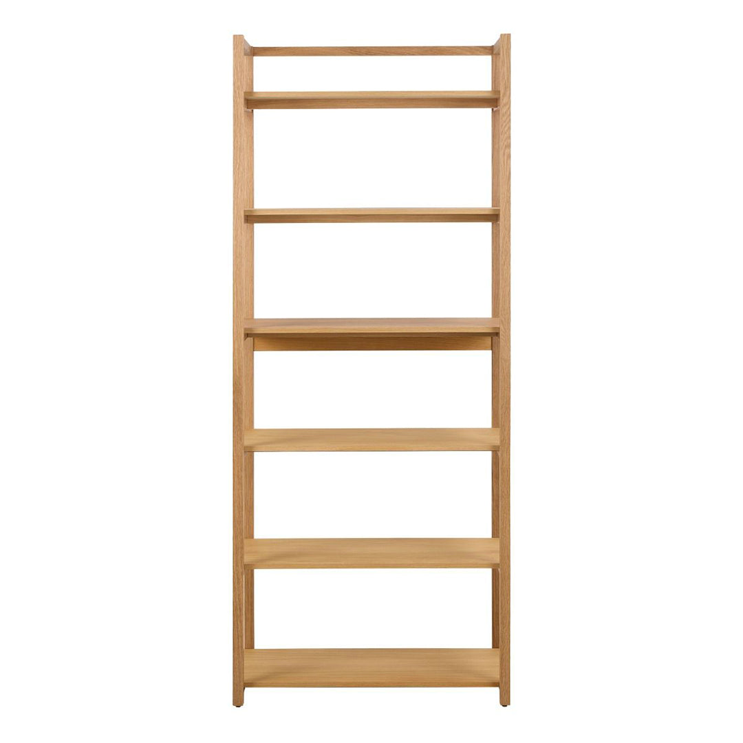 Wooden Bookcase With 6 Shelves Rectangular - Ludza