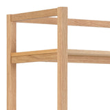 Wooden Bookcase With 6 Shelves Rectangular - Ludza