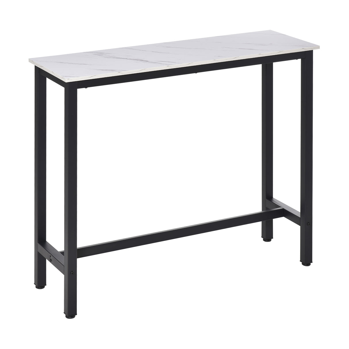 Wooden Breakfast Dining Bar Table Rectangular for 2 People in Wood Effect - Velmora