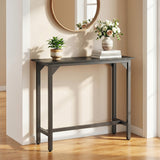 Wooden Breakfast Dining Bar Table Rectangular for 2 People in Wood Effect - Velmora