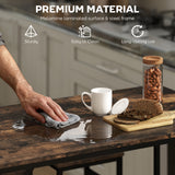 Wooden Breakfast Kitchen Bar Table And 4 Stools - Velmora