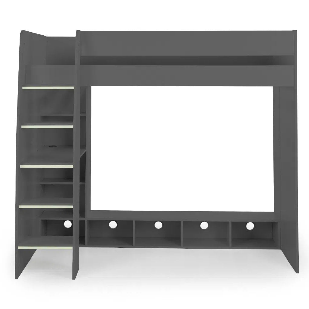 Wooden Bunk Bed With Gaming Desk - Nebula