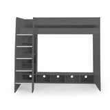 Wooden Bunk Bed With Gaming Desk - Nebula