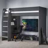 Wooden Bunk Bed With Gaming Desk - Nebula