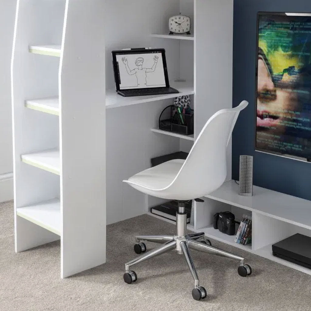 Wooden Bunk Bed With Gaming Desk - Nebula