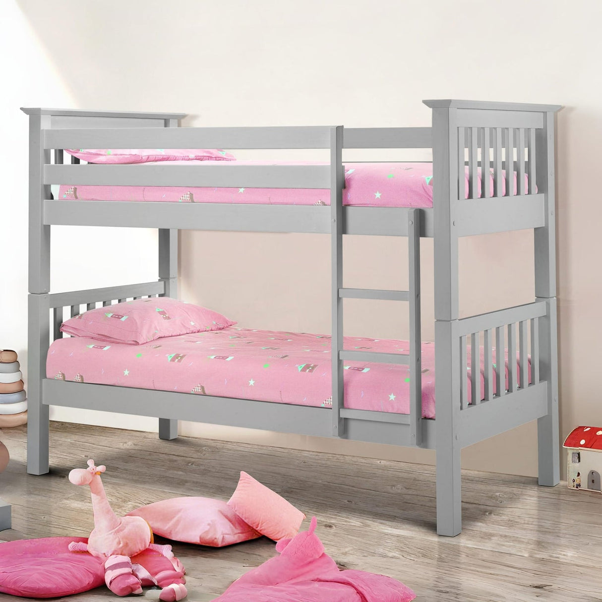 Wooden Bunk Bed With Ladder - Barcelona