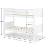 Wooden Bunk Bed With Ladder - Bella