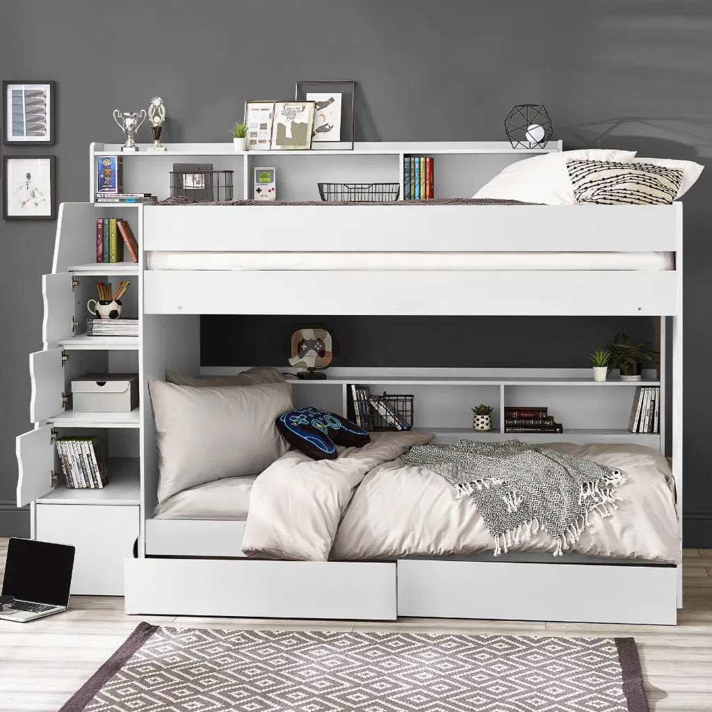 Wooden Bunk Bed With Ladder - Camelot