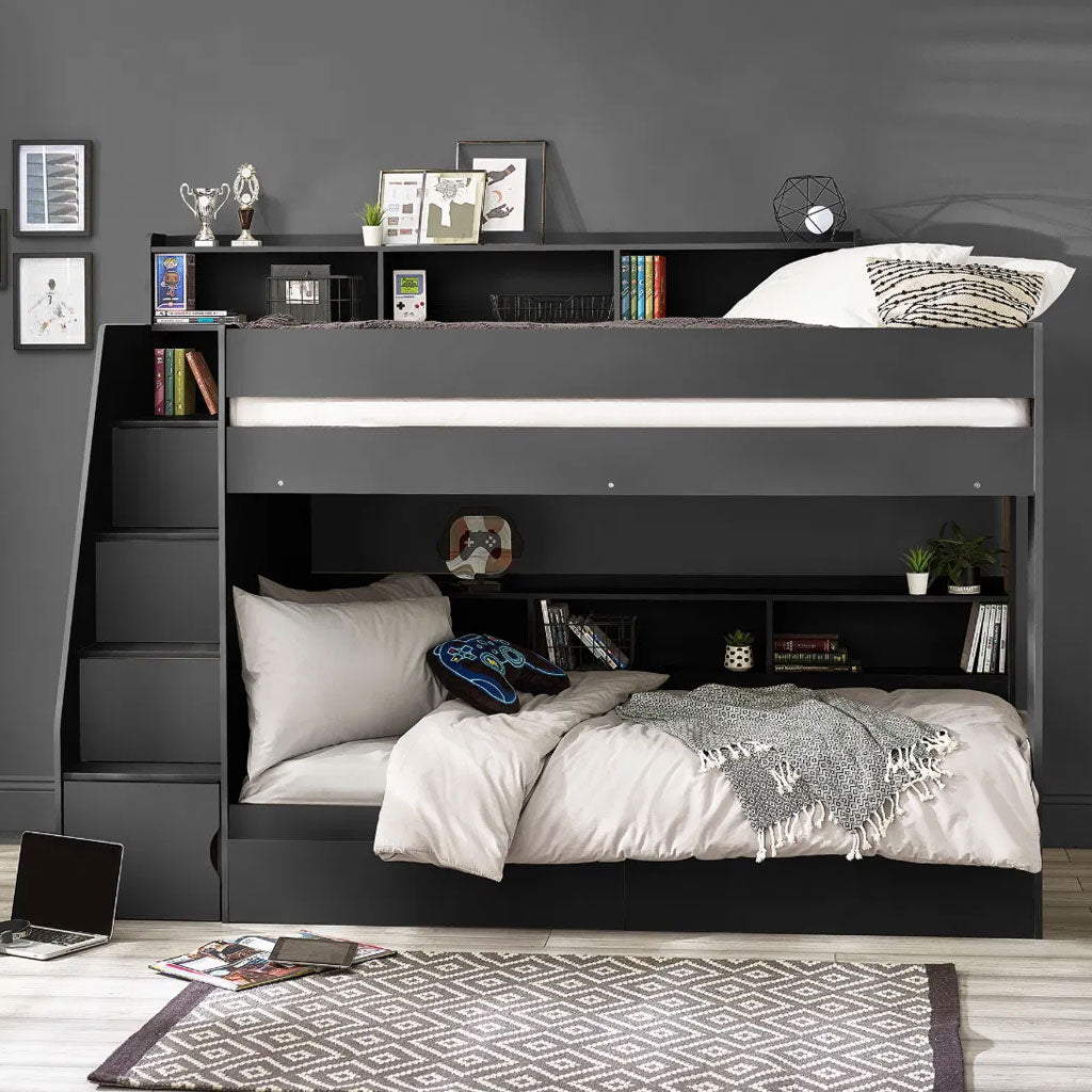 Wooden Bunk Bed With Ladder - Camelot