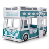 Wooden Bunk Bed With Ladder - Campervan