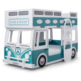 Wooden Bunk Bed With Ladder - Campervan