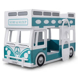 Wooden Bunk Bed With Ladder - Campervan