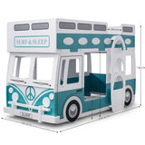Wooden Bunk Bed With Ladder - Campervan