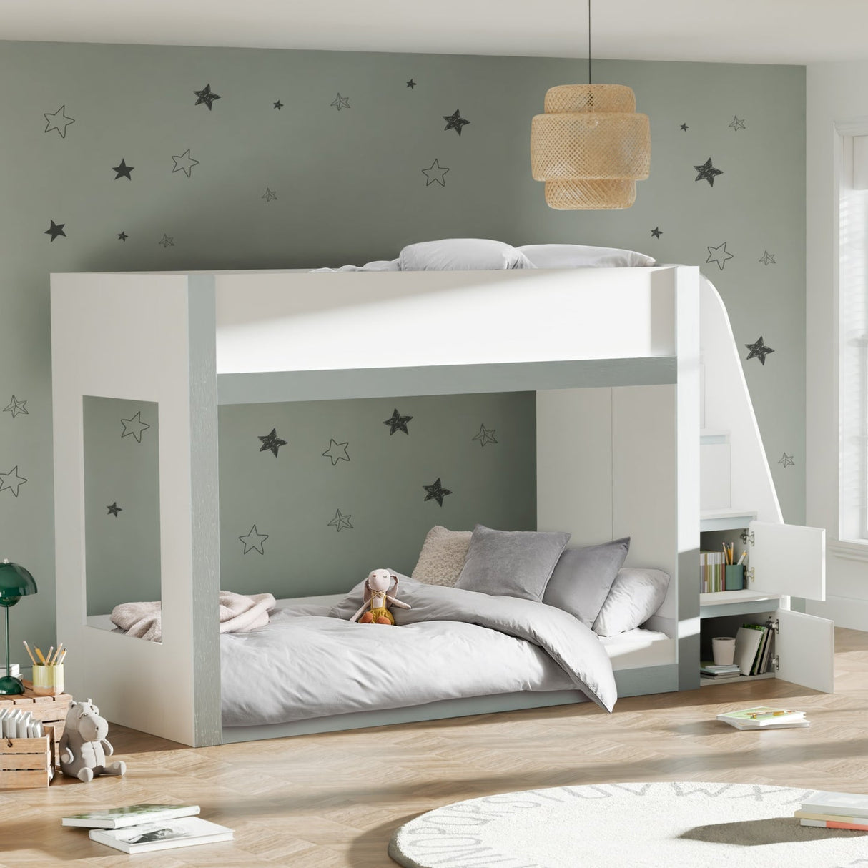 Wooden Bunk Bed With Ladder - Gaia