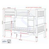 Wooden Bunk Bed With Ladder - Neptune