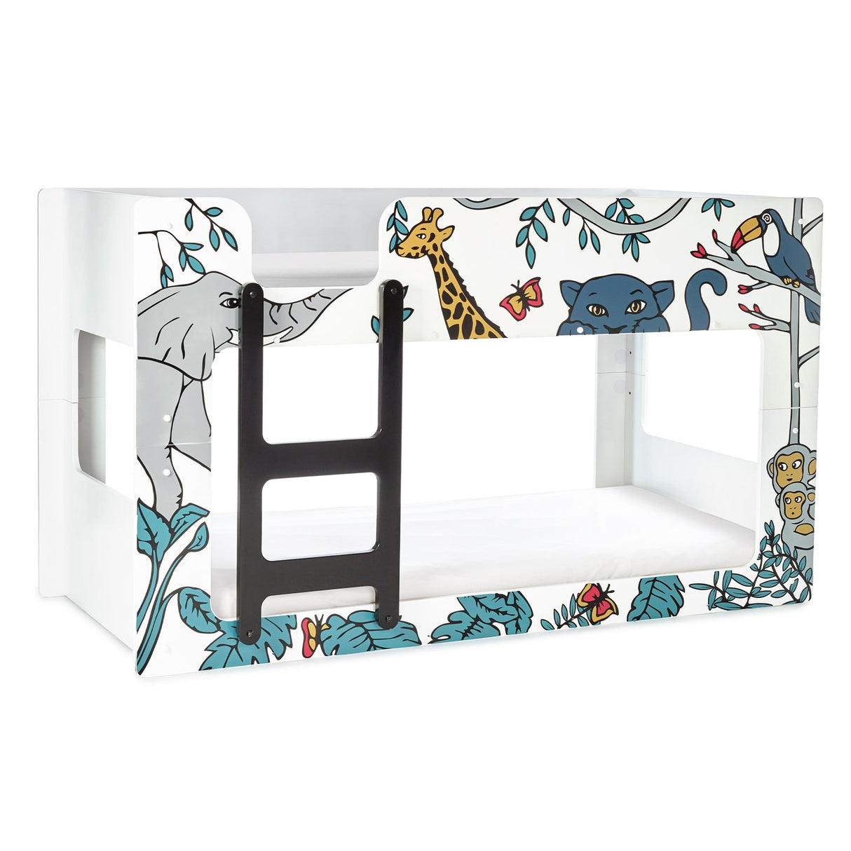 Wooden Bunk Bed With Ladder - Safari