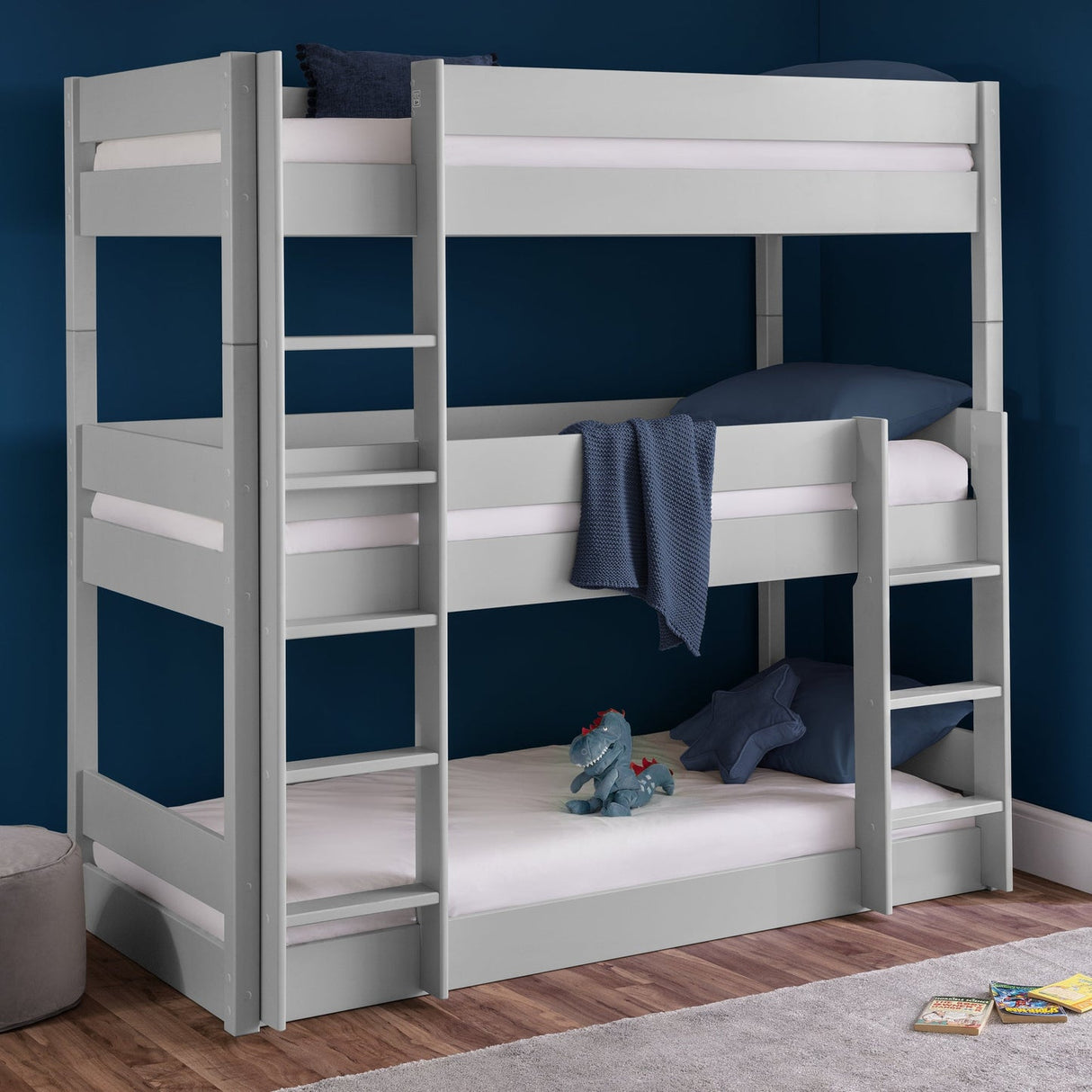 Wooden Bunk Bed With Ladder - Trio