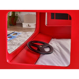 Wooden Bunk Bed With Metal Ladder - London Bus