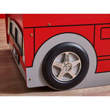 Wooden Bunk Bed With Metal Ladder - London Bus