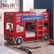 Wooden Bunk Bed With Metal Ladder - London Bus