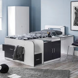 Wooden Cabin Bed With Storage And Desk - Cookie