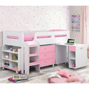 Wooden Cabin Bed With Storage And Desk - Kimbo