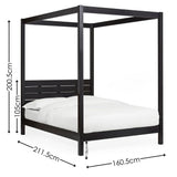Wooden Canopy King Size Bed - Roxanne