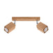 Wooden Ceiling Light With 2 Keke Lamps - Peach Puff