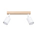 Wooden Ceiling Light With 2 Verdo Lamps in Natural Wood - Peach Puff