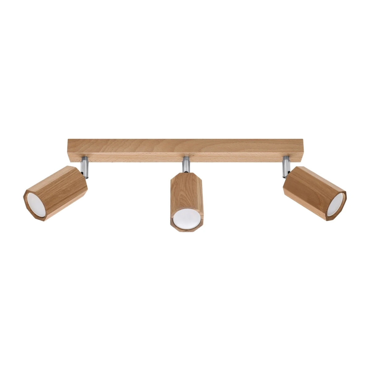 Wooden Ceiling Light With 3 Zeke Lamps - Peach Puff